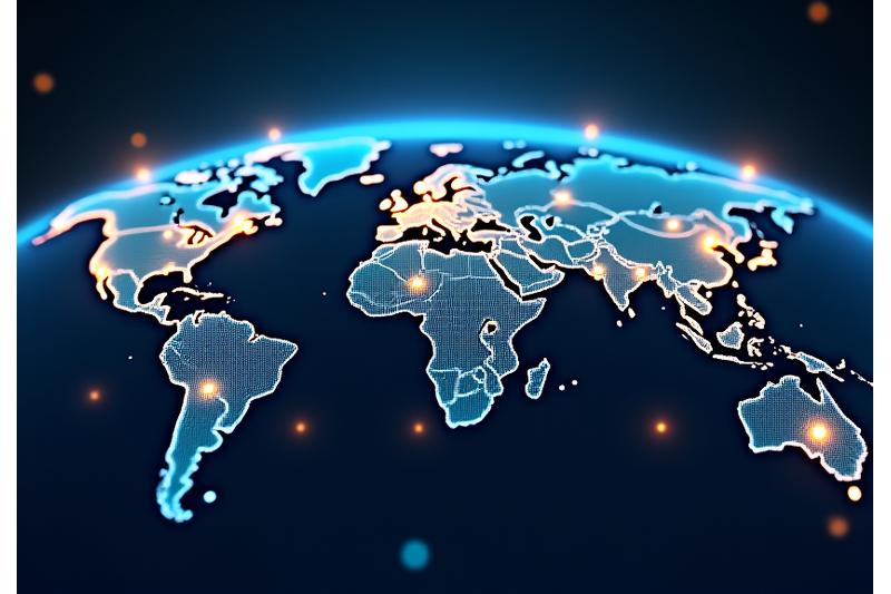 다수의 소포와 연결된 IoT 센서들을 보여주는 실시간 추적 대시보드