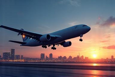 빠르게 움직이는 화물 비행기