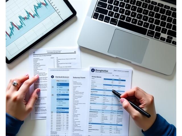 다양한 종류의 무역 서류 더미