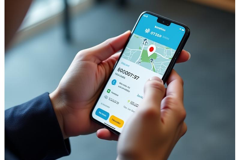 스마트폰 앱을 통한 실시간 배송 추적 화면